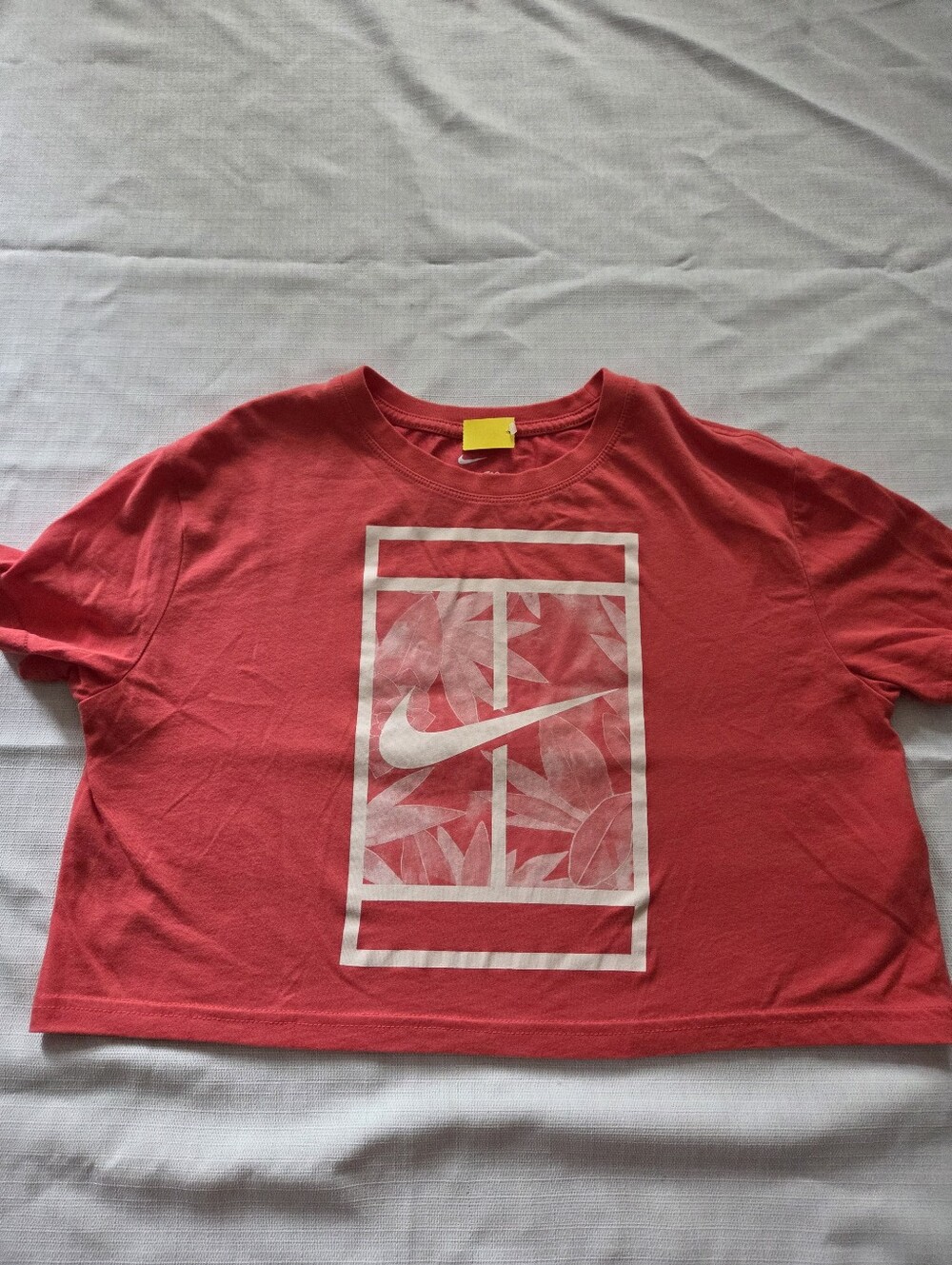 Nike Coral-Red/Pink Crop Top Tshirt, Size M